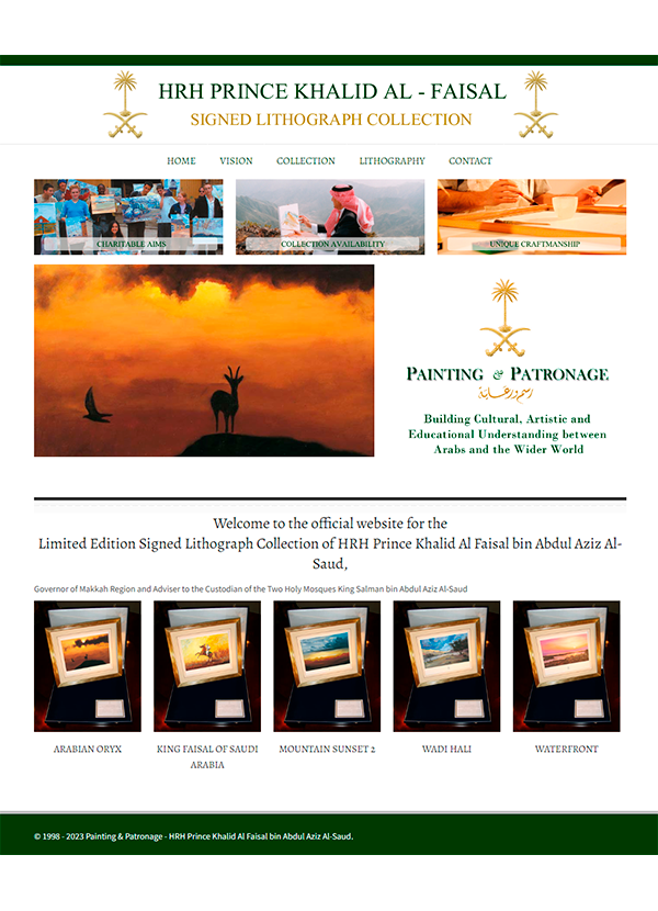 Limited Edition Signed Lithograph Collection of HRH Prince Khalid Al Faisal bin Abdul Aziz Al-Saud,